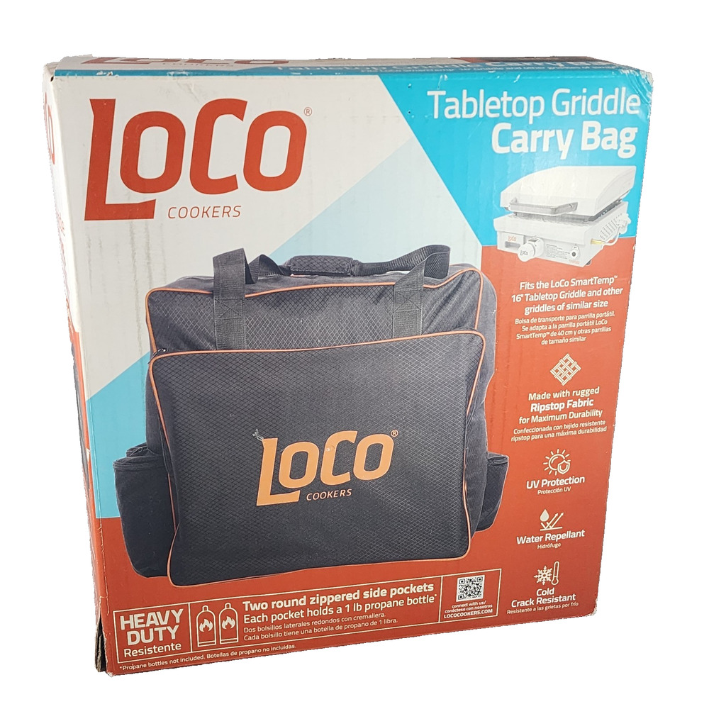 Loco Cookers 16" Tabletop Griddle Carry Bag Cover w/4 Pockets LCGTT16CV - Black